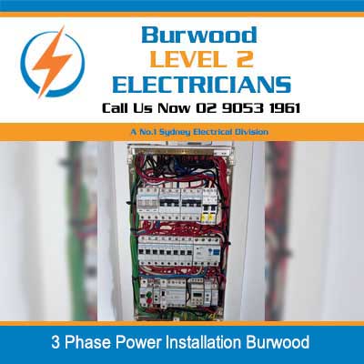3 phase power installation with electrical distribution board and wiring in Burwood