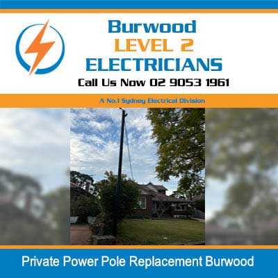Residential property with private power pole replacement in Burwood